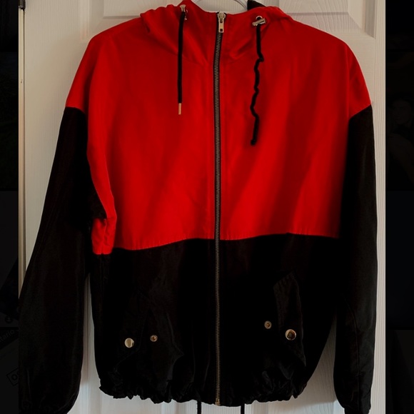 Forever 21 Jackets & Blazers - Red & Black Zip up Jacket